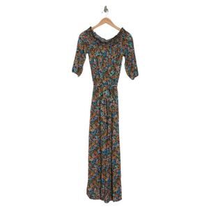 Velvet Torch Smocked Tie Waist Jumpsuit Size Small NWOT